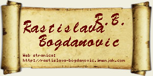 Rastislava Bogdanović vizit kartica